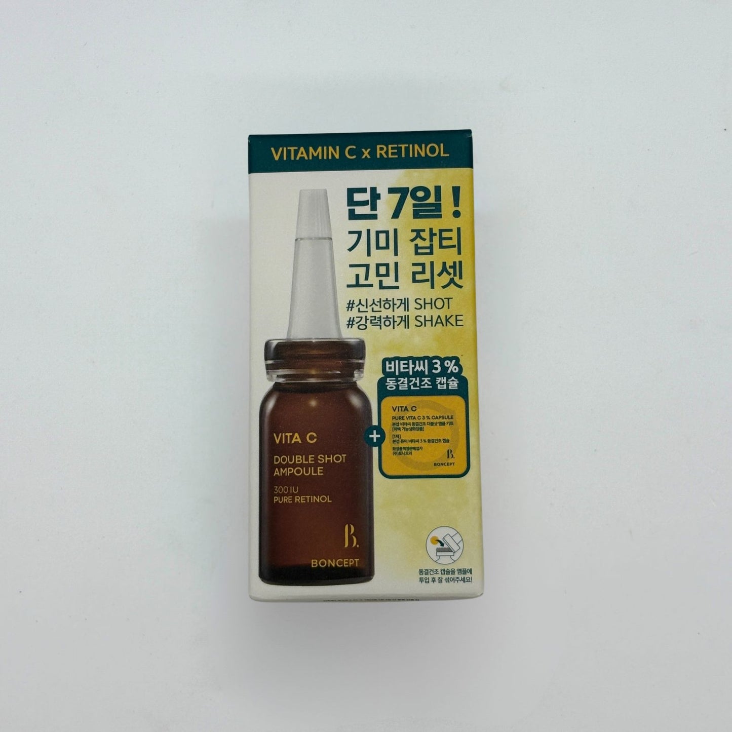 Vita C Freeze‑Dried Double Shot Ampoule Kit (50 ml + 10 ml)
