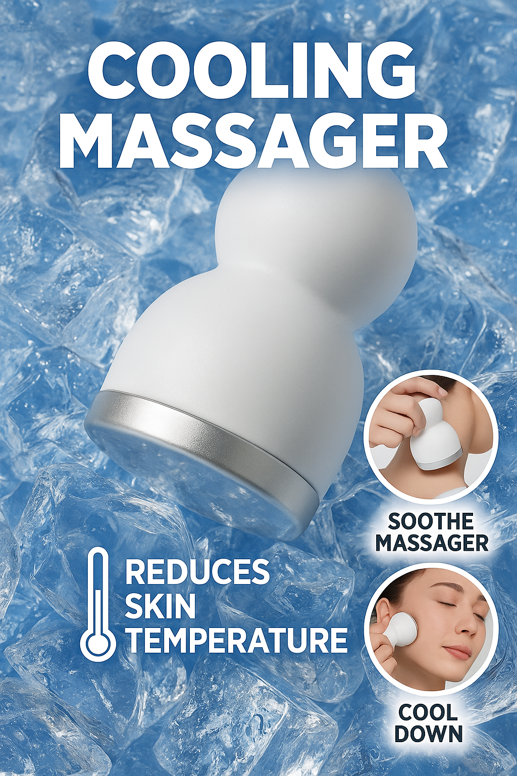 Korean Beauty Cooling Stick – Ice Roller for Face Massage & Pore Tightening